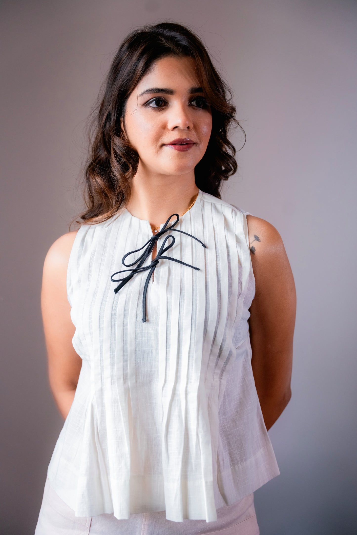 Soft Ties Short Sleeve Top