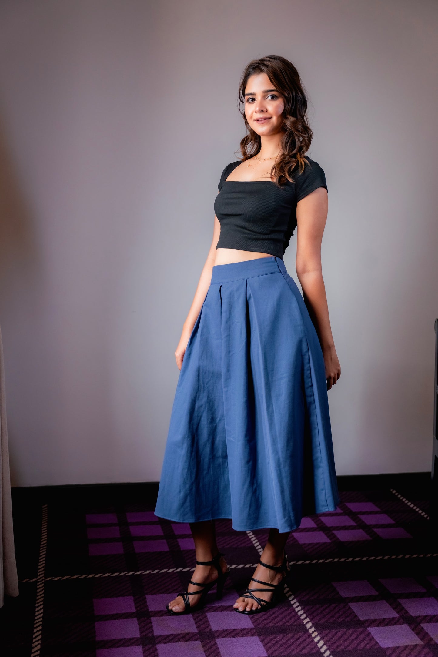 Evening Ink Midi Skirt